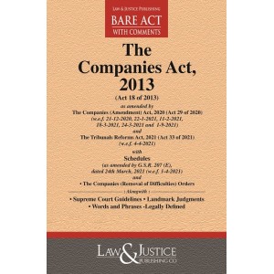 Law & Justice Publishing Co's The Companies Act, 2013 Bare Act 2023